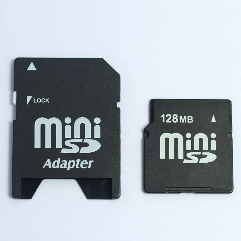 128 Мб MiniSD карта памяти MINISD с адаптером мини sd-карта телефон карта