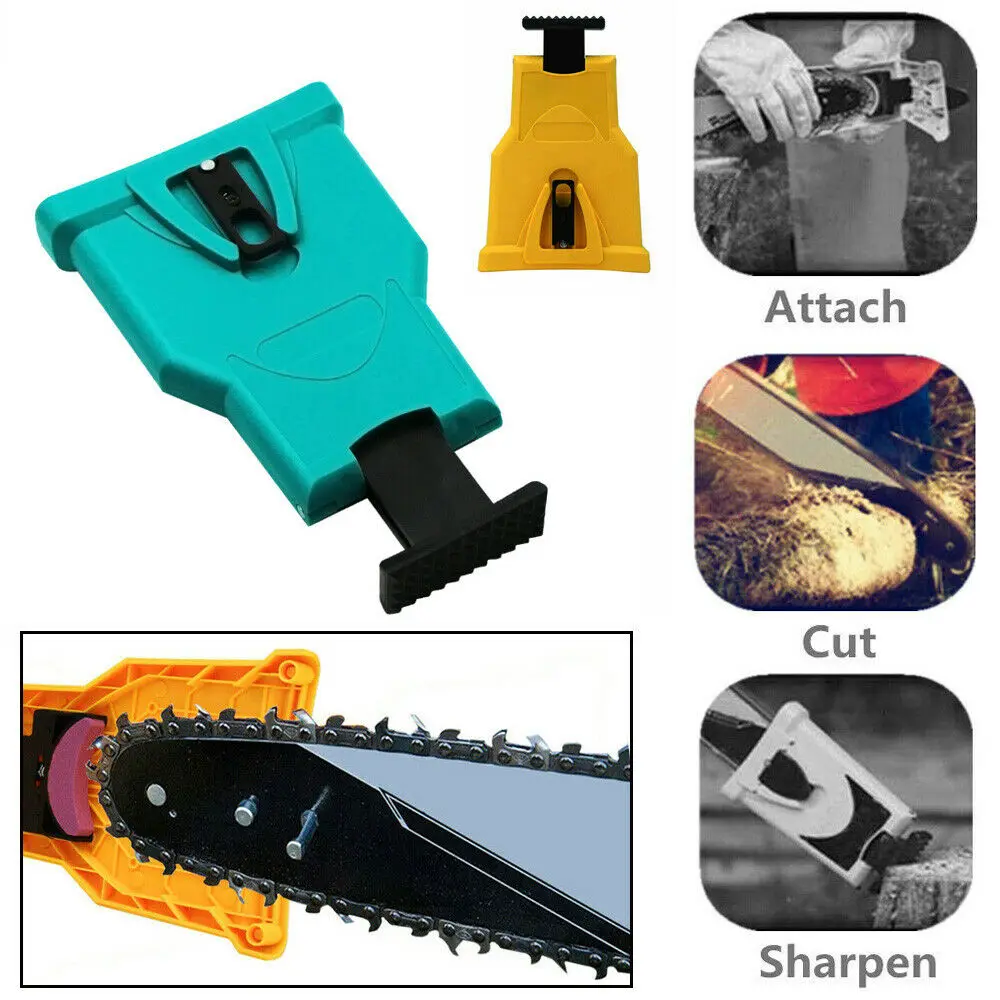 

Easy File Chainsaw Teeth Chain Sharpener Power Sharp Bar-Mount For Woodworking