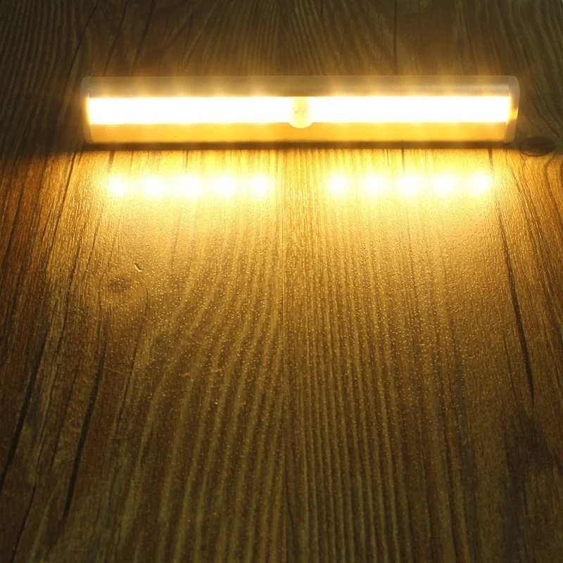 

1 Piece 10LED Strip Light Auto Switch Bedroom Washroom Cabinet Wardrobe Stairway Drawer Porch PIR Motion Sensor