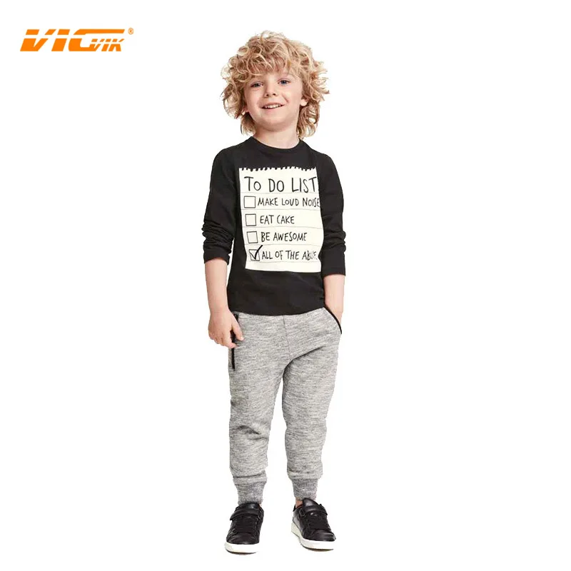 VICVIK Brand Boys' Clothing Set Spring/Autumn Kids Clothes Long Sleeve Children Sports Suit 2PCS For Boys | Тематическая одежда