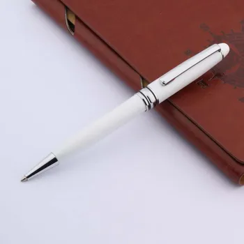 

1pc metal gift fashion popular metal silver white 0.7mm classic Circles Ballpoint pen