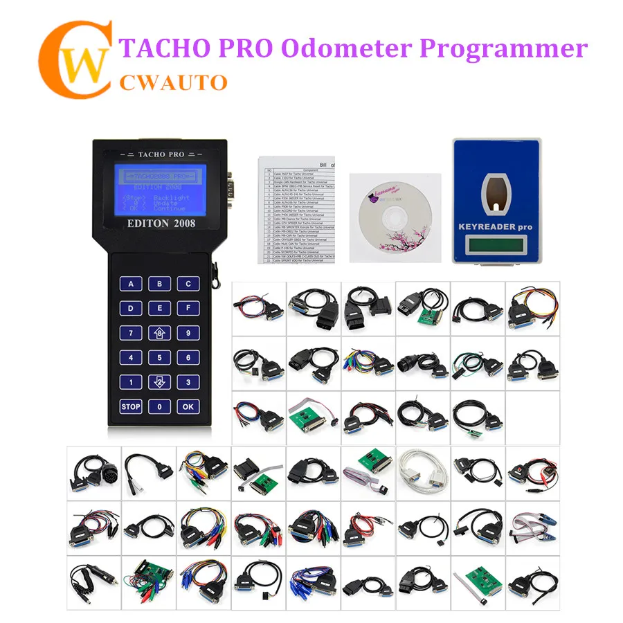 Tacho Pro 2008 July Version Car Universal Odometer Correction Tool Full Package DHL Fast Shipping
