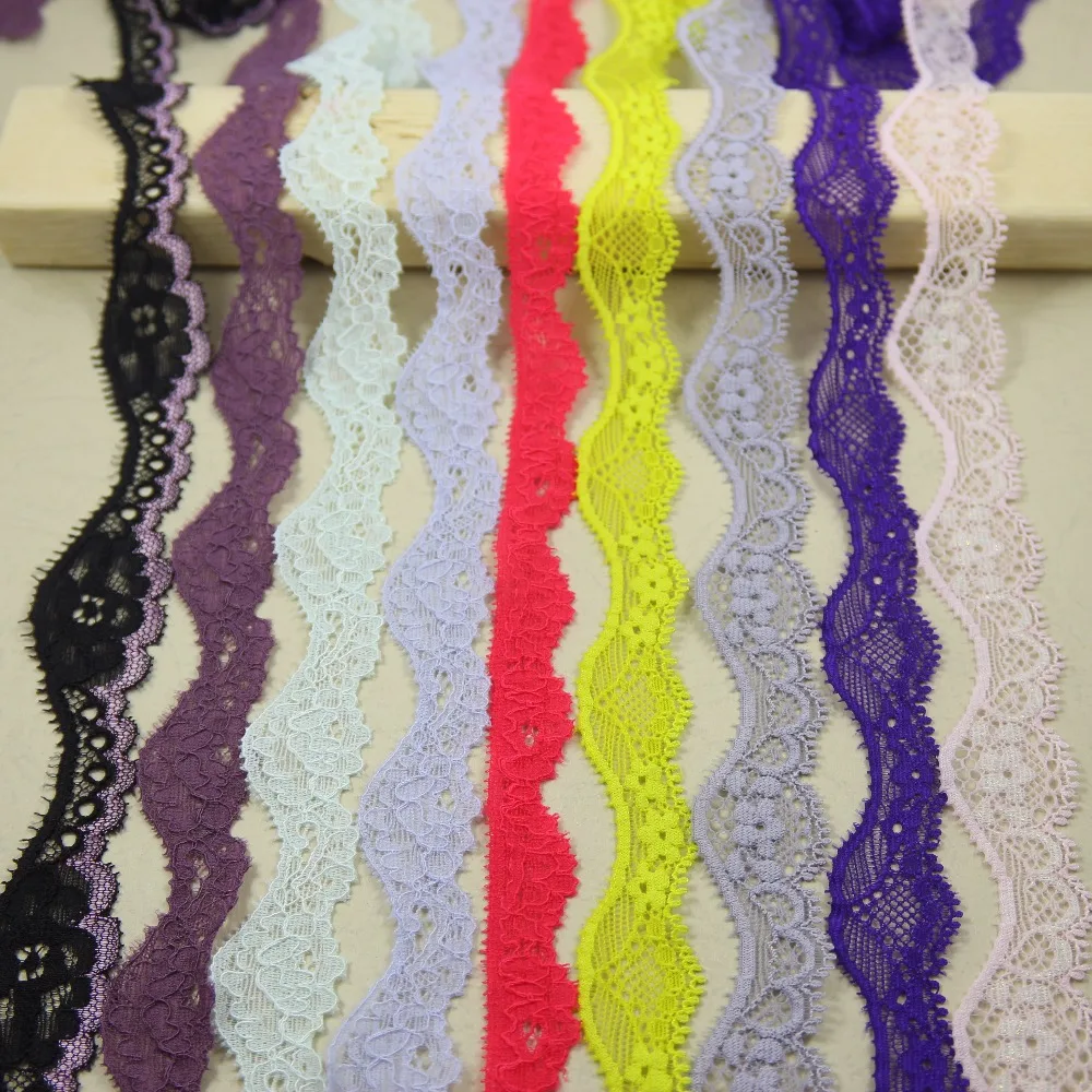 

10 yards/lot Elastic Stretch Lace trim DIY headband sewing/garment accessories