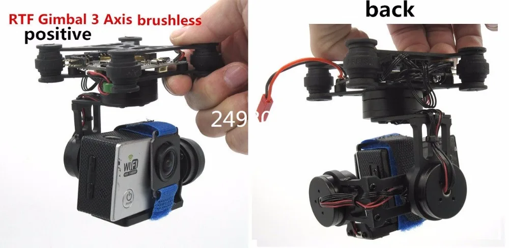 RTF CNC FPV 3-осевой бесщеточный карданный вал с мотором 2208 80T и 2804 100t контроллером Storm32