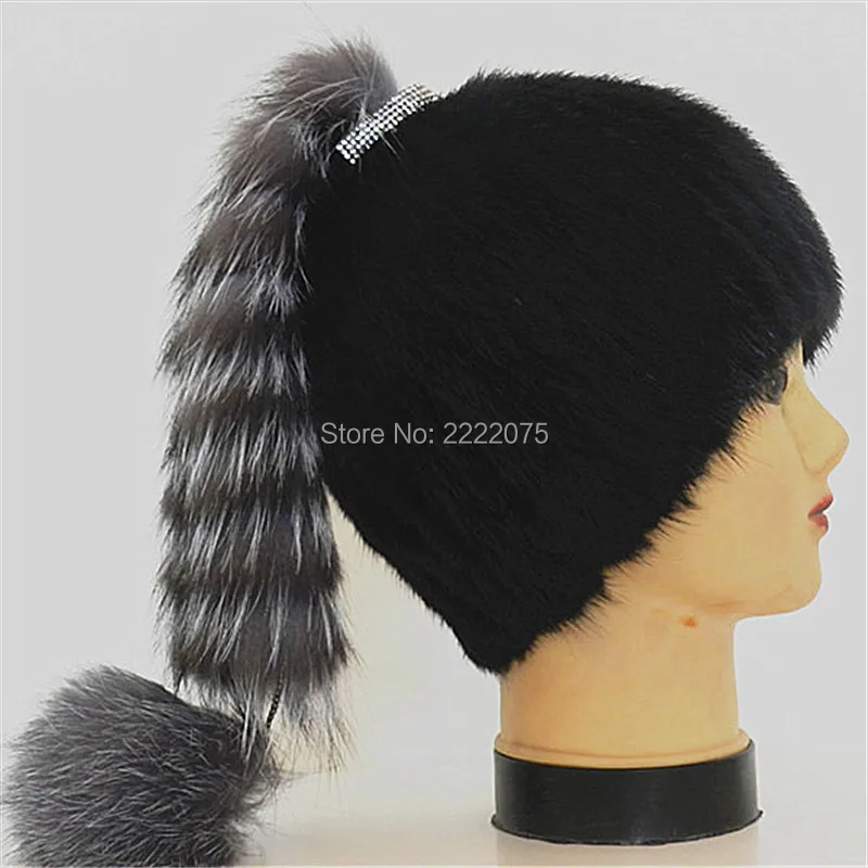 

fur hat Autumn and winter new fashion warm mink silver fox hat