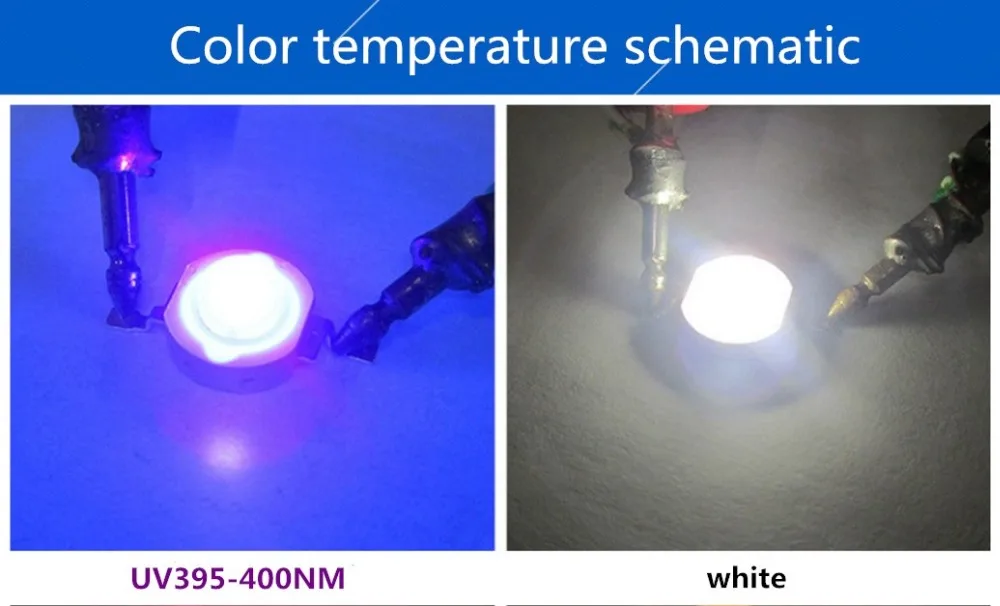 Светодиод высокой Мощность свет шарик 1 Вт 3 Вт чип на PCB радиатора УФ 365nm ИК 660nm синий, зеленый, желтый полный спектр светать