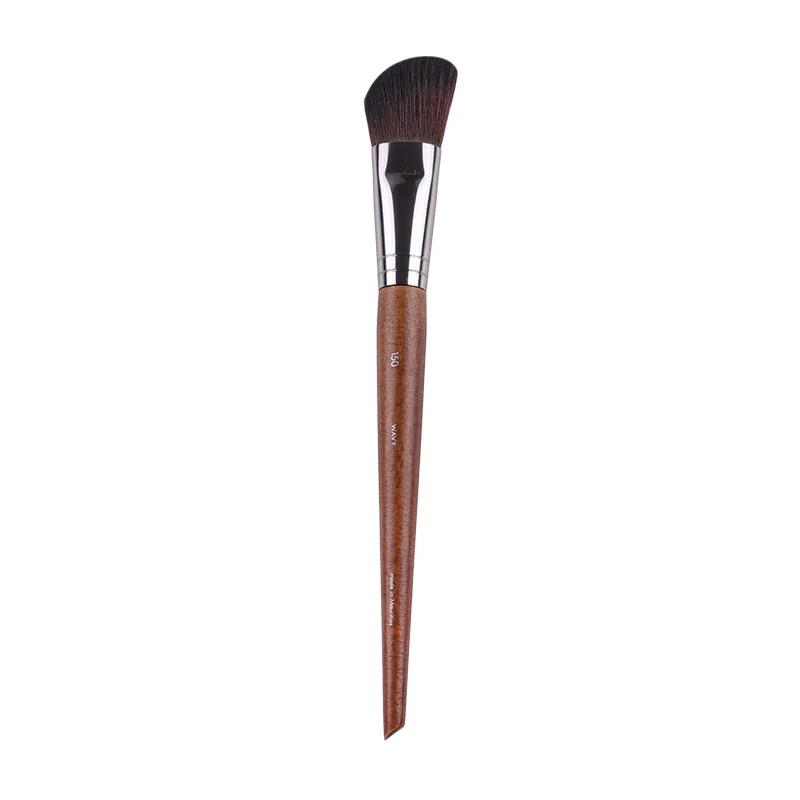 

Professional Blusher Brush #150 Natural Wood Wavy Synthetic Fiber Angled Precision Blush Brush Makeup Tool