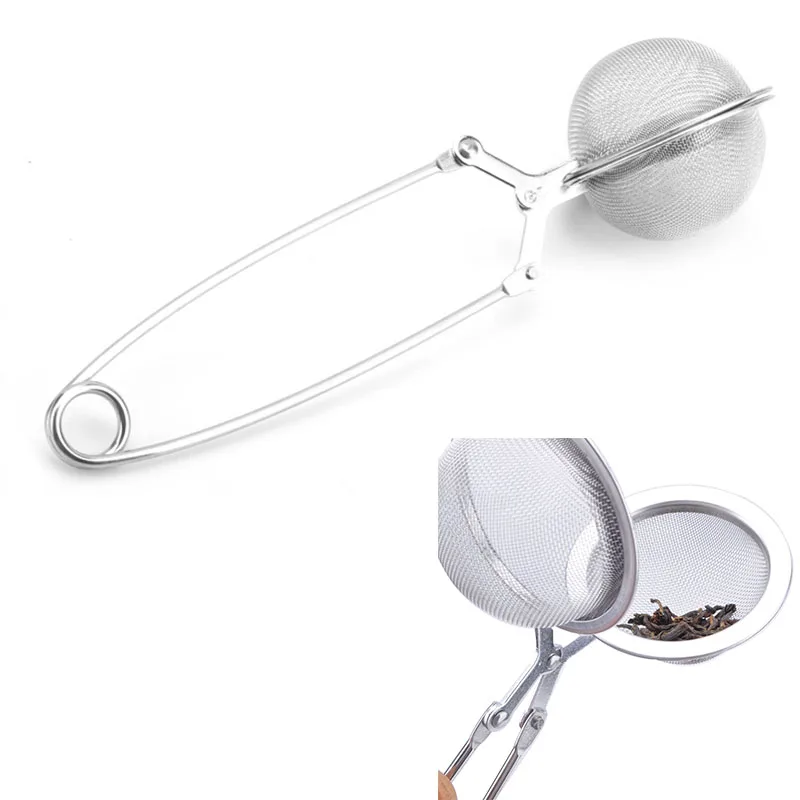 4.5CM Tea Infusers 50PCS/Lot Stainless Steel Handle Tea Sticks Sphere Mesh Tea Strainer Good Quality Tea Balls Free Shipping