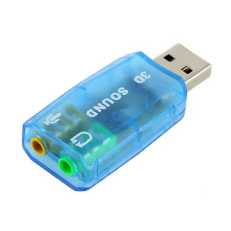 

Usb 2.0 Mic/Speaker 5.1 Channel Audio 3D Sound Card Adapter for Laptop PC