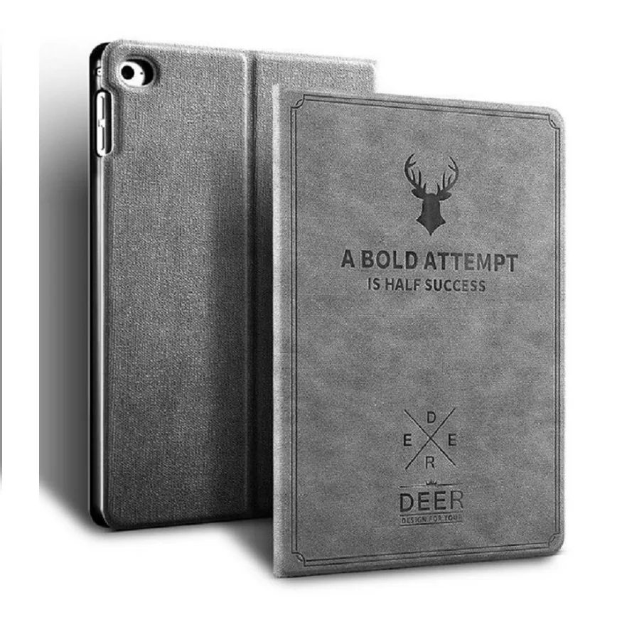 Nuova Custodia Sottile Per Ipad Air 2 Custodia Cartoon Deer A1566 A1567 9.7 ''Flip Stand Smart Magnetic Pu Cover Per Ipad Air 2 Smart Case