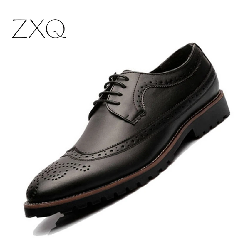 oxford pattern black shoes