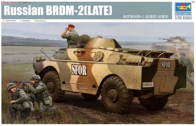 

Trumpet 05512 1:35 Russian BRDM-2 Armored Reconnaissance Vehicle (late Type) Assembly Model Building Kits Toy