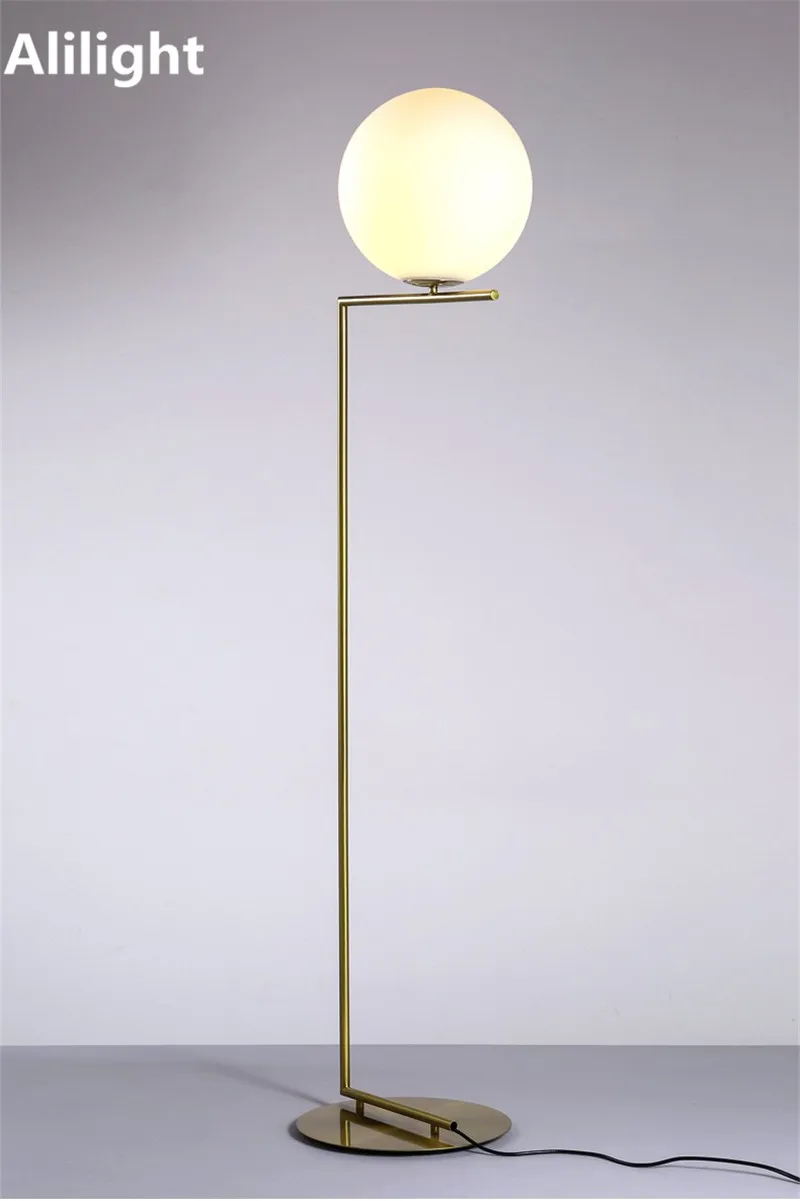 Modern Creative Simple Style Gold Floor Lamps Glass Ball Stand Lamp