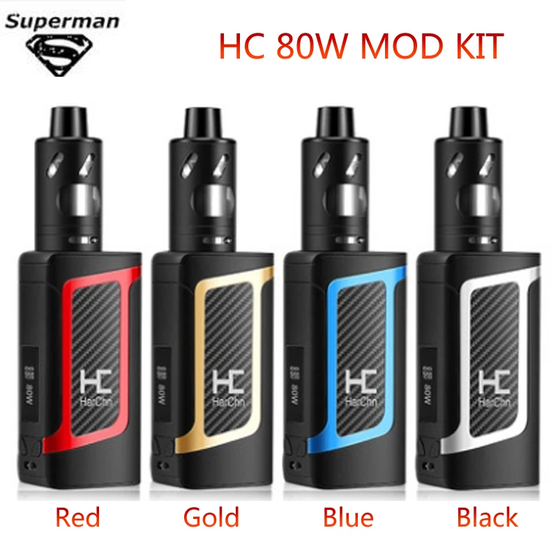 

New Product HC 80W Vape Kit Built-in 2000mAh Battery With High Quality LED Display Electronic Cigarette Big Vaporizer Vaper Pen