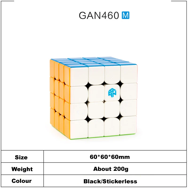 Cubos de Velocidade Brinquedo das Crianças 4 por 4 Cubo Magnético 4x4 Mágica 4x4x4 Velocidade Gan460m Magico Quebra-cabeça Profissional Gan 460 m 2 Cubos mágicos