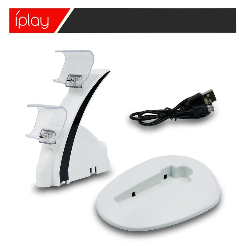 Controller Charger Dock LED Dual USB PS4 Charging Stand Station for Sony Playstation 4 PS4 PS4 Pro PS4 Slim black white (1)