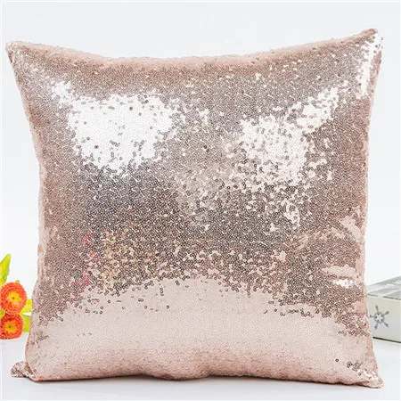 12 Solid Color Glitter Sequins Throw Pillow Case Cafe Home Cushion pillow covers paillette pillowslips quality drop ship - Цвет: khaki