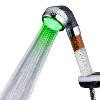 

Green Light Color Bathroom anion shower head light
