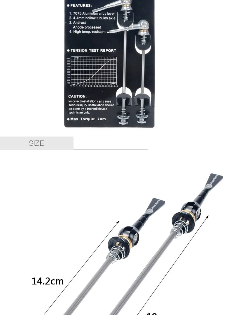 2 bestgia 1 Pair Light Titanium axle CNC Bicycle Quick Release alloy Cycling Wheel Hub Skewers Set MTB Road bike hub quick-release lever Bike parts