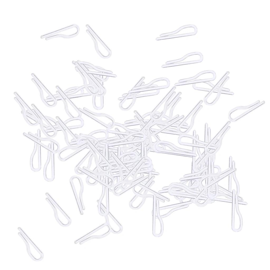 100pcs 35mm Clear Plastic Clips For Ties Shirts folded shirts sleeves Pants Socks Packaging Clips