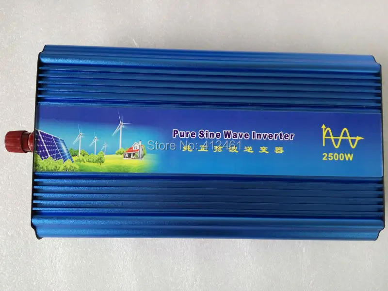 

2500W Pure Sine Wave Inverter specially design to power motor, 1P air-conditioner, refrigerator etc inductive loads