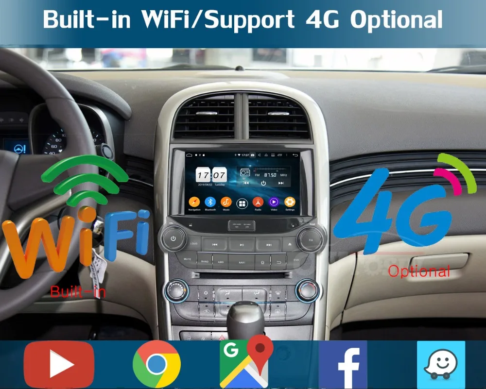 Cheap 8" IPS Octa Core 4GB RAM+64GB ROM Android 9.0 Car DVD Radio GPS Navi For  Chevrolet Malibu 2012 2013 2014 2015 2016 DSP CarPlay 9