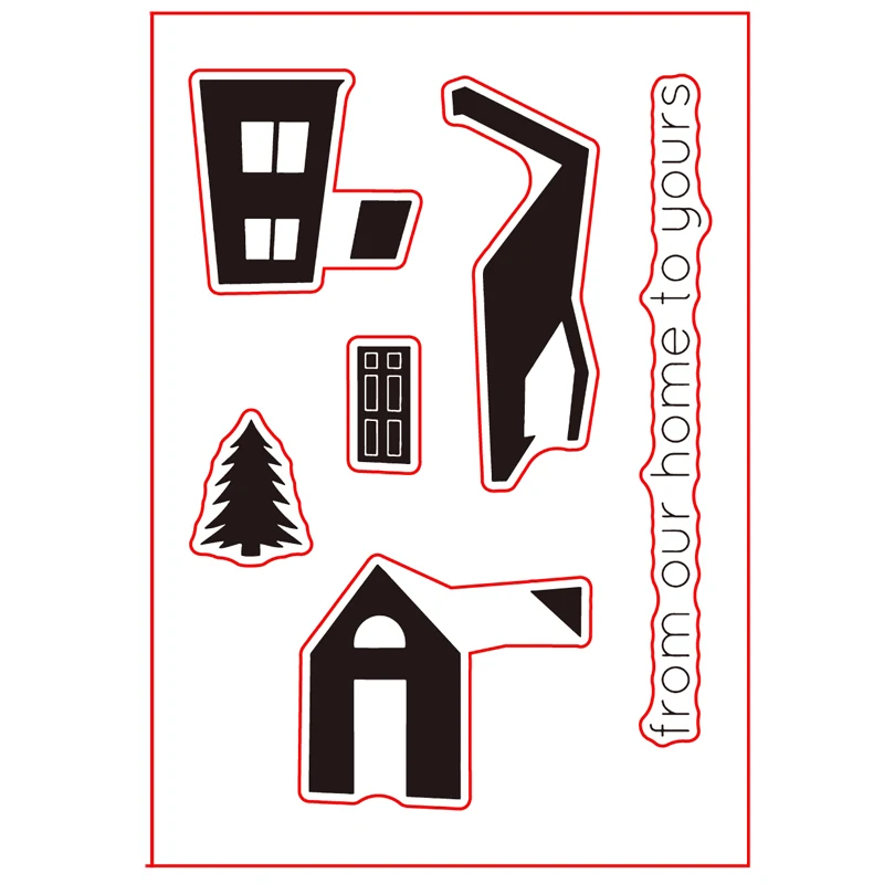 

"From our home to yours" Clear Silicone Stamps for Scrapbooking DIY Album Card Making Handcraft Decor 2x3 inch New 2019