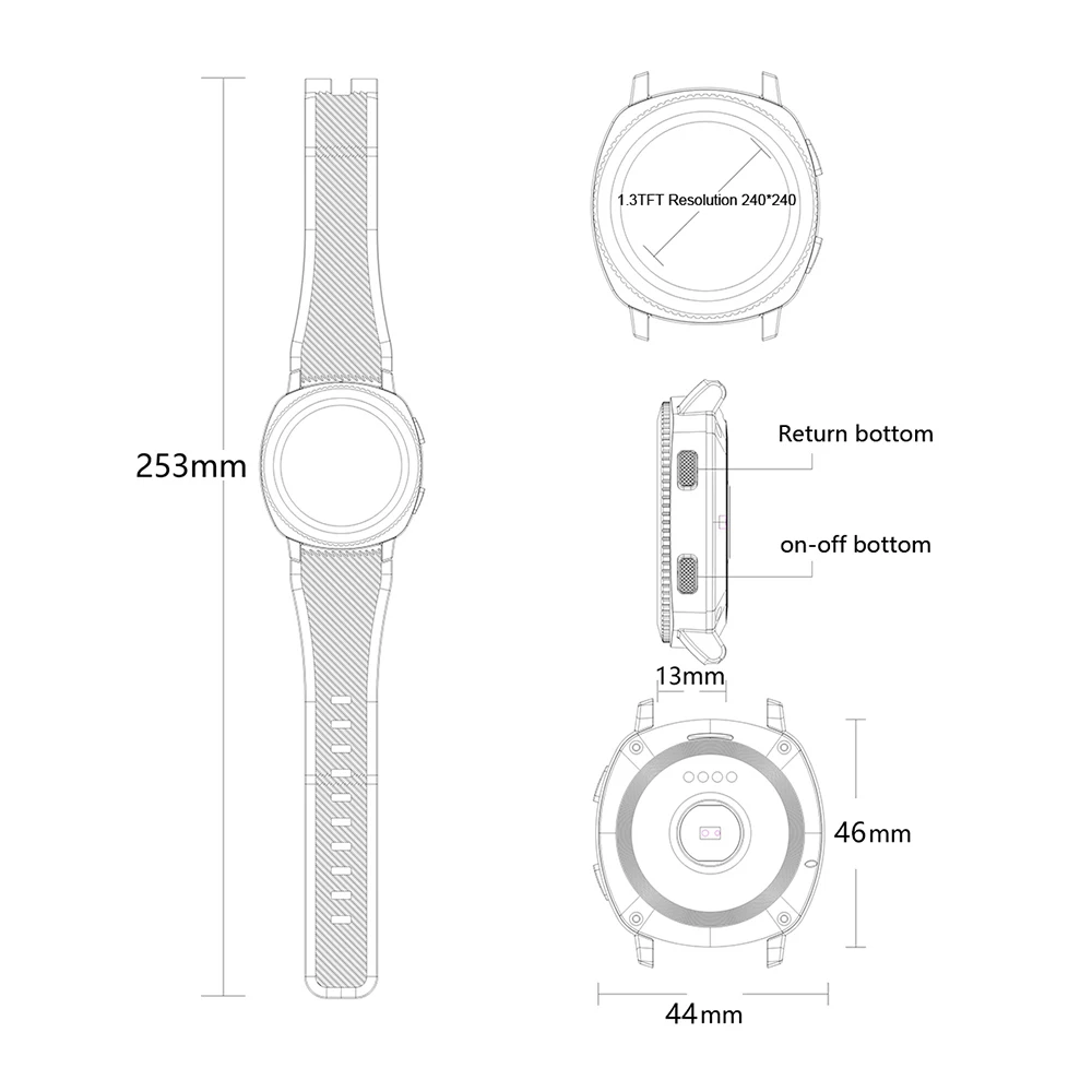 Men's Bluetooth Smart Watch Waterproof Multi Sport Mode Smartwatch Stopwatch SMS Call Reminder Sleep Monitor Alarm Clock