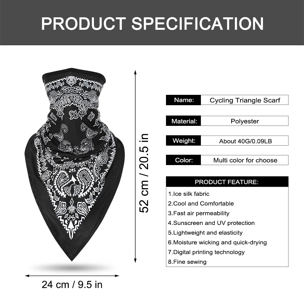 3D треугольная маска, мотоциклетная бандана, волшебный шейный шарф для мотоциклиста, велоспорта, ветрозащитный головной убор, мужские мотоциклетные шлемы, Балаклава