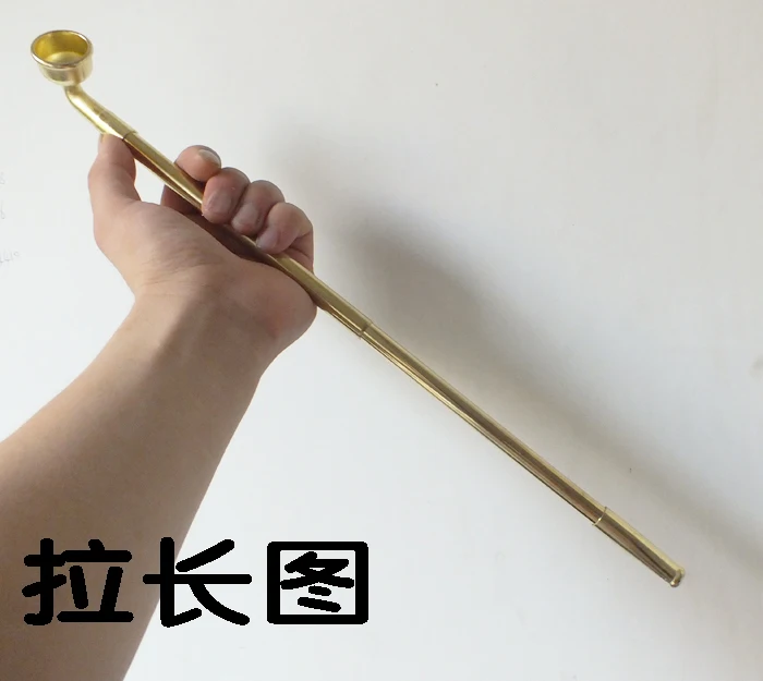 

vintage long scalable Smoking Pipe 43cm Metal Coppery Pipe Weed Tobacco Smoking Pipes adjustable 3pcs/lot Fast Shipping