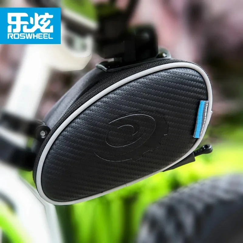 

ROSWHEEL Bicycle Saddle Seat Bag MTB Mountain Road Cycling Bike Rear Seat Tail Bag Pouch Storage Outdoor Bicycle Accessories