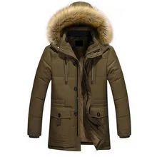 Горячее осенне-зимнее мужское теплое пальто плюс хлопок с капюшоном ветровка пальто
