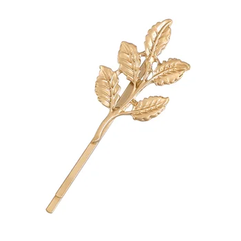 

Hair Clip Golden Olive Branch Alloy Decorative Hair Jewelry Barrettes Hairpins Bobby Pin for Girls Women