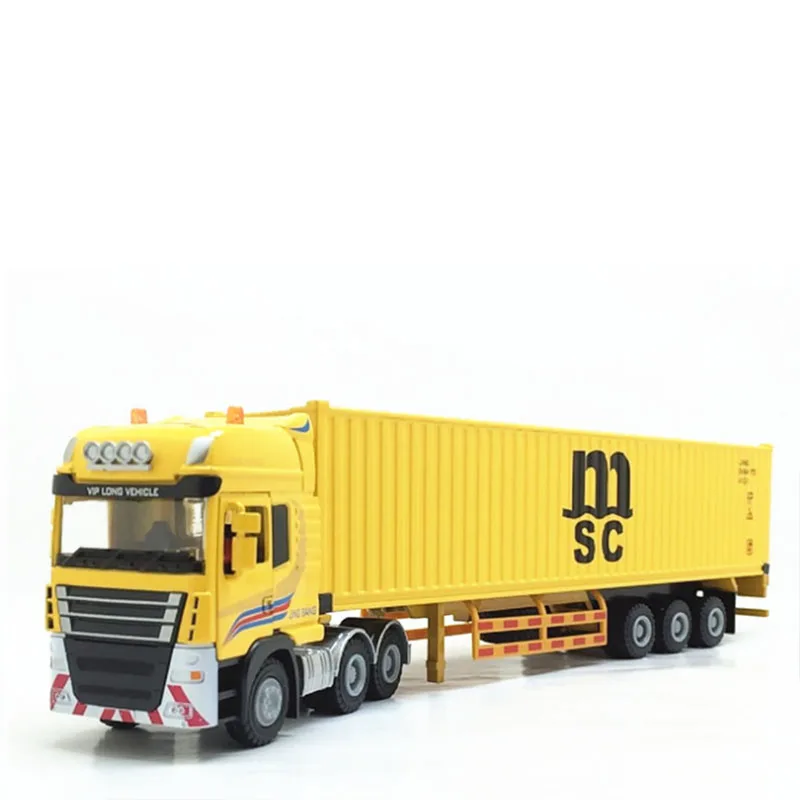 1:50 Масштаб сплав металла съемный контейнер грузовика-трейлера Высокая симуляция литья под давлением автомобиля модели детей инженерный автомобиль день рождения игрушка