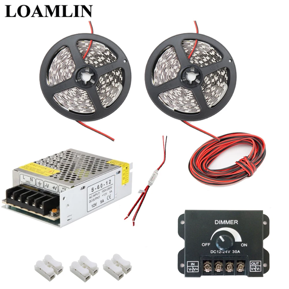 Светодиодная лента 5 м 10 15 20 50 50SMD белый/теплый белый/синий/красный