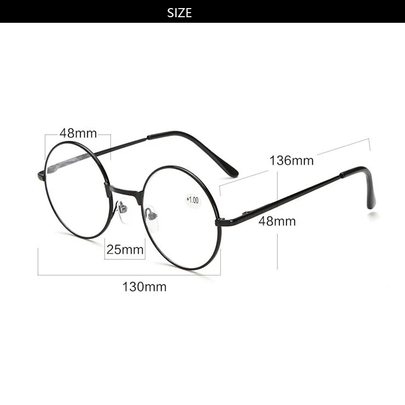 Ahora ретро металлические круглые очки для чтения женщин и мужчин прозрачные линзы пресбиопические очки для пожилых+ 1,0~+ 4,0 унисекс