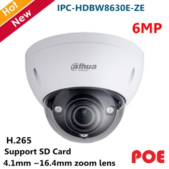 

Dahua 6MP Dome Network IP Camera IPC-HDBW8630E-ZE H.265 H.264 4.1mm-16.4mm zoom lens Support POE SD Card IR 50m Security camera