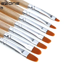 EZONE деревянная ручка, кисть для рисования, разные размеры, нейлоновые щетки для волос, масляная Акварельная картина, художественные инструменты, школьные офисные принадлежности