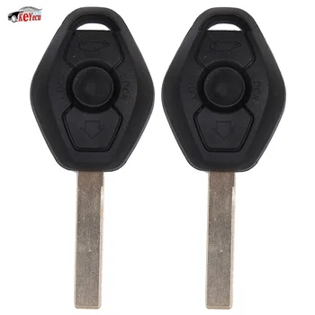 

KEYECU 2 Pcs New Replacement Remote Car Key 3 Button ID7944 Chip for BMW CAS2 5 Series 868MHz/ 433MHz/ 315MHz/ 315LP HU92 Blade
