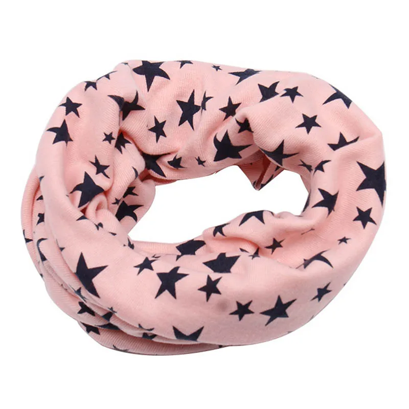 Droppshiping Children Kids Scarf Scarves Warm Loops Neckerchief Stars Fashion Comfortable For Winter dg88 - Цвет: dark pink