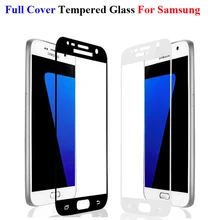 GerTong Full font b Cover b font Tempered Glass For font b Samsung b font Galaxy