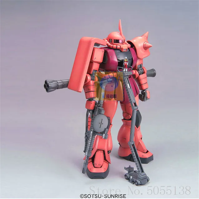 Bandai-figura de acción de Gundam, modelo en Stock, 49834 MG, 1/100 MS-06S, CHAR S, ZAKU, Ver2.0, Gundam, figura de ROBOT, juguetes de Anime, regalo de figura Bandai-figura de acción de Gundam, modelo en Stock, 49834 MG, 1/100 MS-06S, CHAR S, ZAKU, Ver2.0, Gundam, figura de ROBOT, juguetes de Anime, regalo de figura