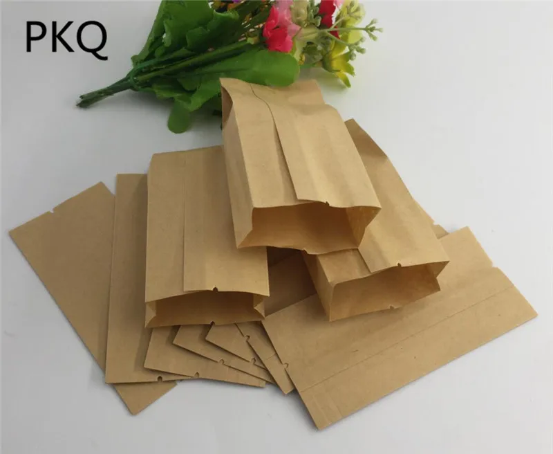 Joy Size 5*11+2.3cm small Brown kraft paper Tea bag blank kraft paper