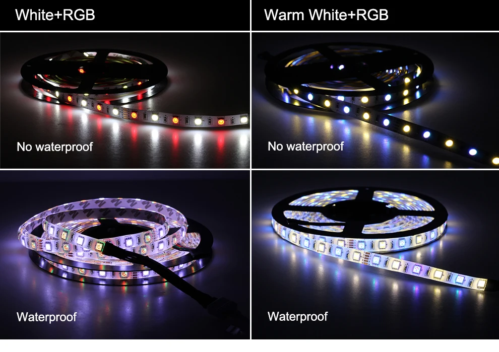 Светодиодные ленты 5050 RGBW Водонепроницаемый/Non Водонепроницаемый DC12V/24 V неоновый ленты, полосы света 60/96 светодиодный/m RGB + белый/RGB + теплый