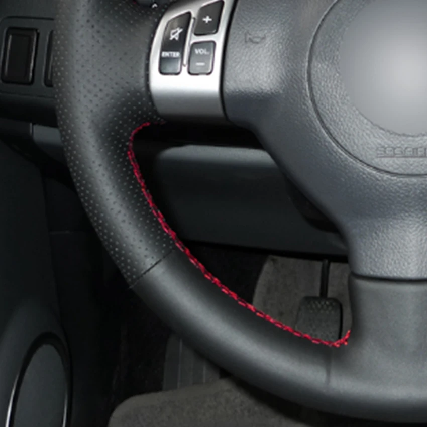 Черные синтетические кожаные автомобильные чехлы на руль для Suzuki Swift 2011 2012 2013 Автомобильные Чехлы На Руль