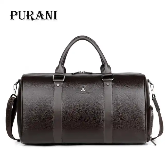 genuine leather duffel bag