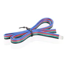 DC5-24V 22awg 4 Булавки RGB красочные Провода кабель Аксессуары к осветительным приборам удлинитель для RGB 3528 5050 Светодиодные ленты свет/светильник