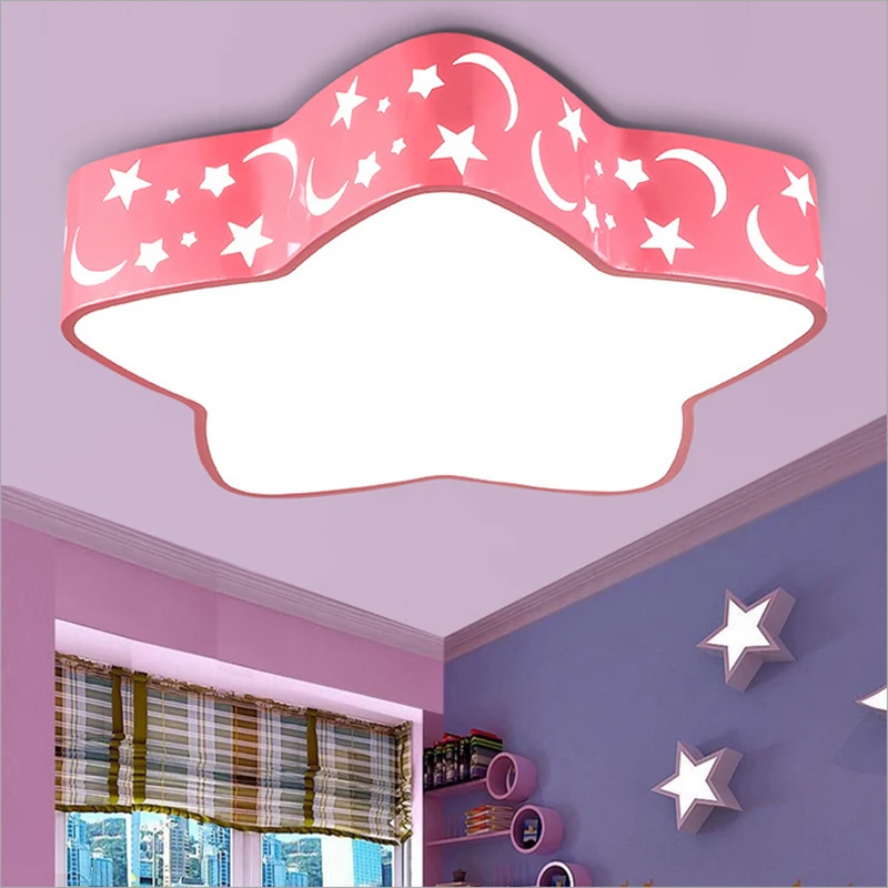Blue-Red-White-Star-Led-Ceiling-Light-Child-Bedroom-Cartoon-Living-Room-Home-Decoration-Lamp-Kid
