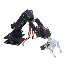 Industrial Robot 3D Rotate Mechanical Arm Alloy Manipulator 6 Dof Robot Arm Rack with 996 Servos + 1 Alloy Gripper + Controller