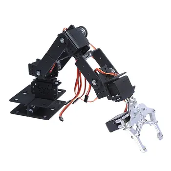 

Industrial Robot 3D Rotate Mechanical Arm Alloy Manipulator 6 Dof Robot Arm Rack with 996 Servos + 1 Alloy Gripper + Controller